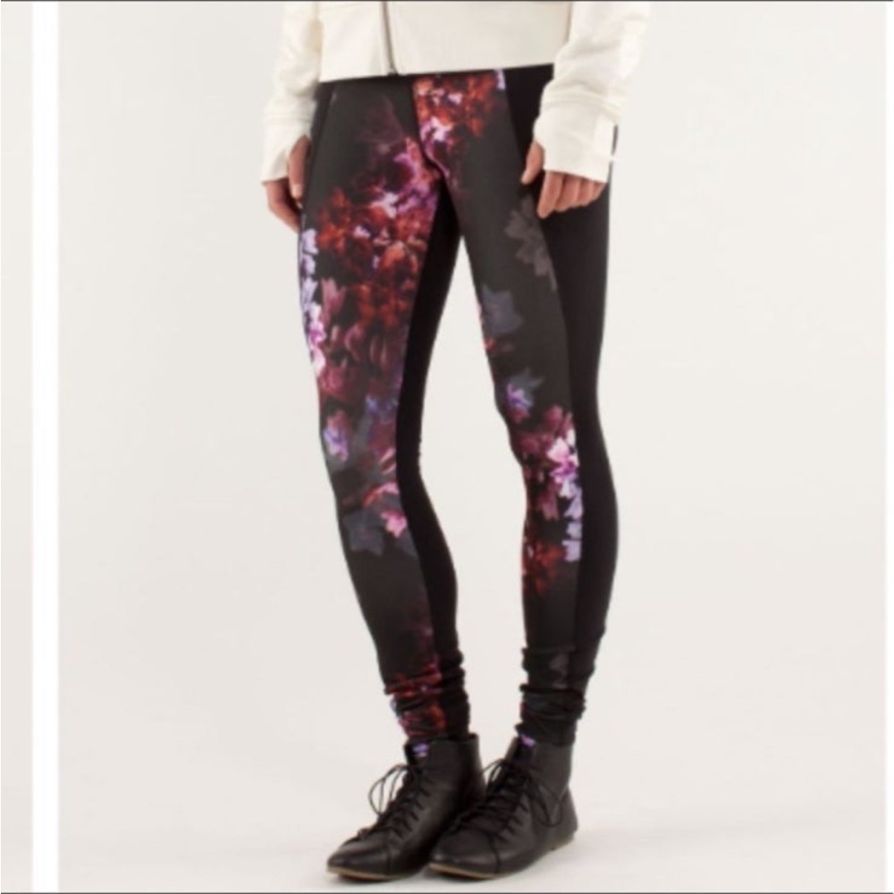 Lululemon Wunder Under Pant *Color Blocked Spring Has Sprung Multi / Black‎
